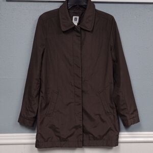 GAP Dry Green Trench Coat Lightweight Casual Size M Y2K,Casual,Academic,Repellet